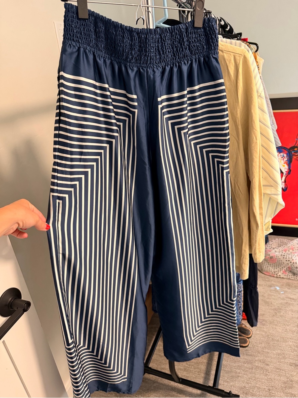 Hutch Geometric Stripe Wide-Leg Pants
